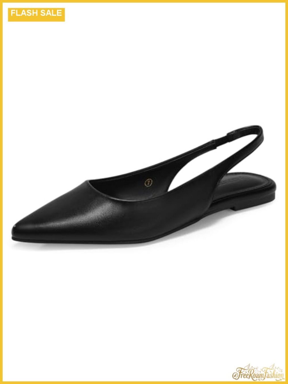 Womens Slingback Flats Pointed Closed Toe Slip On Ballet Dress Shoes